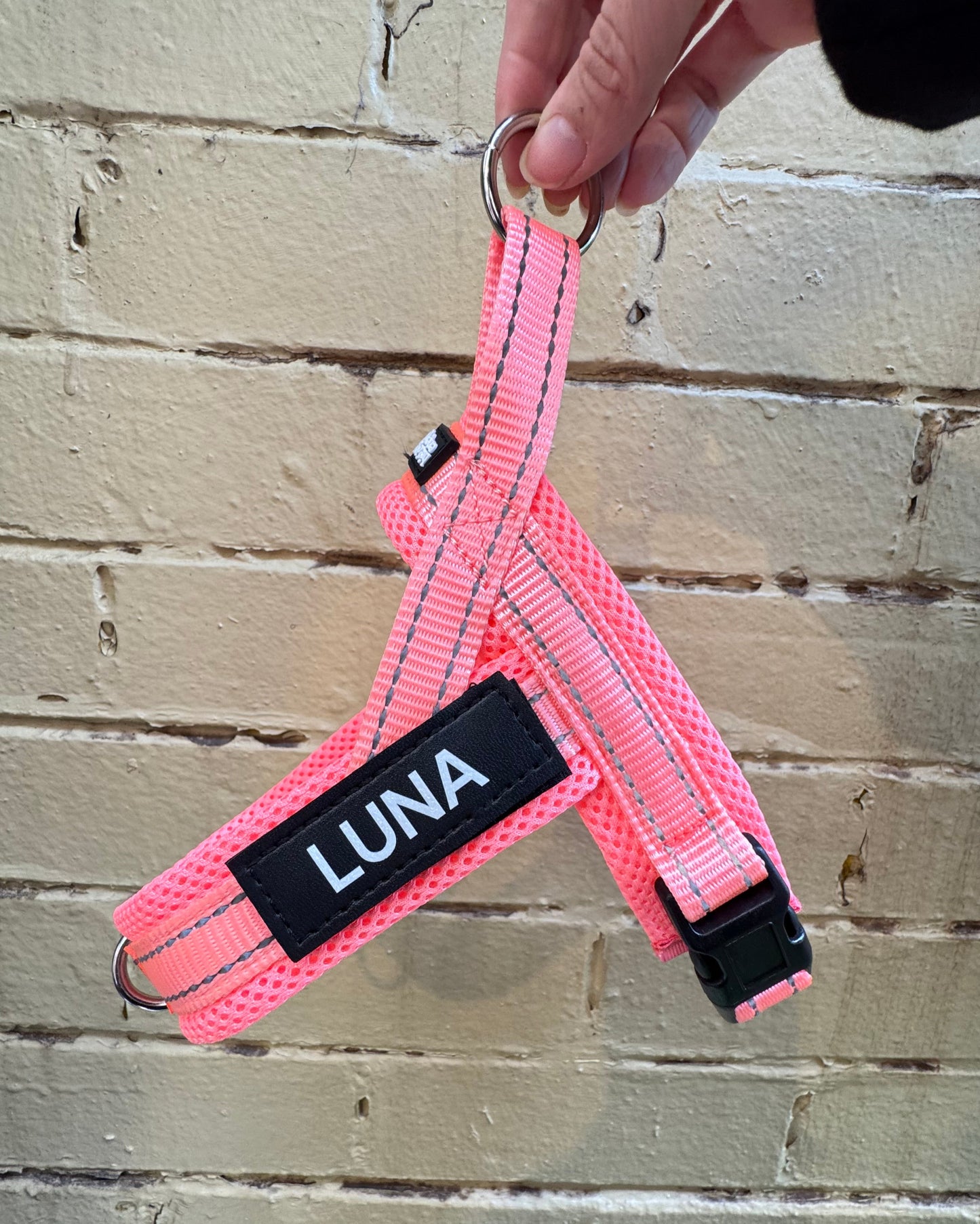 No-Pull Personalised Dog Harness - Pink