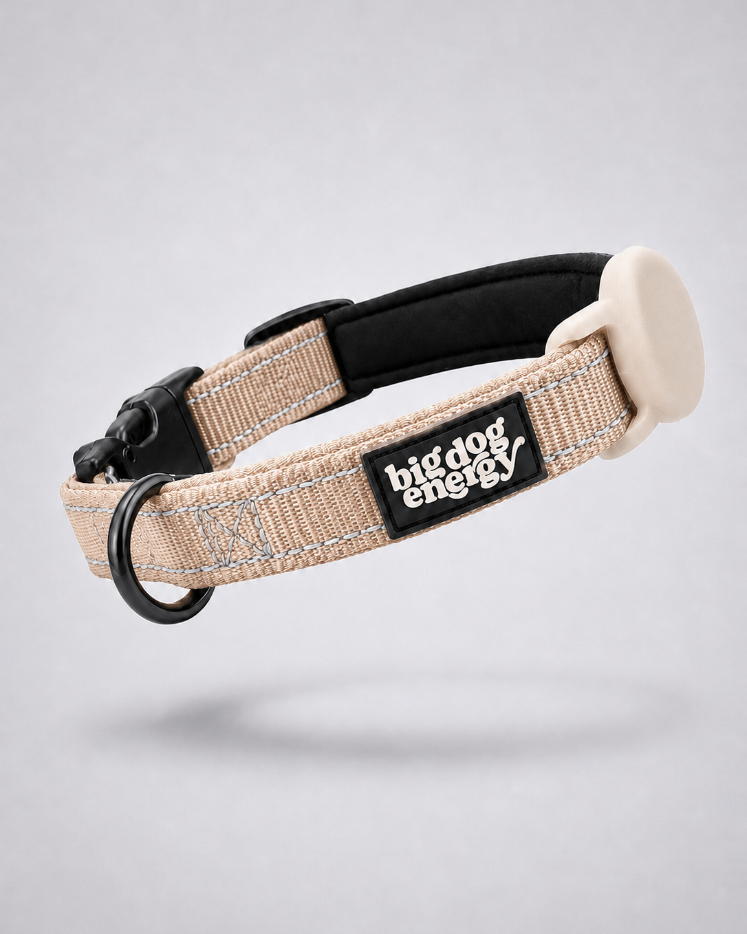 Beige dog collar