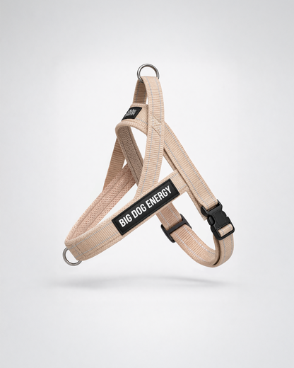 Beige dog harness