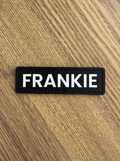 Personalised harness name tag